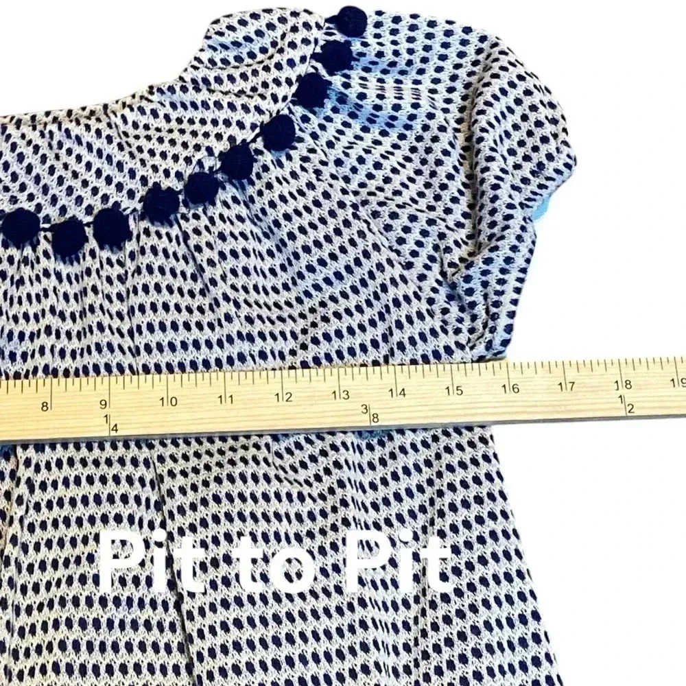 Adorable little girl dress size 7 polka dots and Pom poms! - Picture 7 of 7